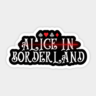 alice in borderland red laser Sticker